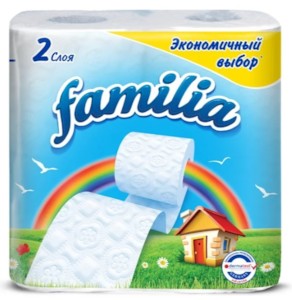 Бумага туалетная familia Радуга двухслойная 4шт м/у (4604857000532)