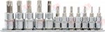 YATO YT-04332 Набор головок-бит TORX с отвесртием, 12 пр 1/4 inch T8 T10 T15 T20 T25 T27 T30 3/8 inch