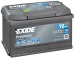 EXIDE Premium EA722 72Ah 720A (R+) (278x175x175)