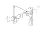TOPRAN 111 257 == 1U0837461B SKODA Octavia 96-10 F LH Стеклопод электрич без мотора