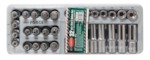 ROCK FORCE RF-T4322 Набор головок Е-профиль и бит-насадок TORX (Е10-Е24, M5-M6,T50-Т70, T50H-T40H) 32пр.в лотке
