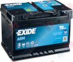 EXIDE AGM EK700 70Ah 760A (R+) (278x175x190)