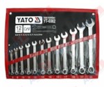 YATO YT-0362 Набор ключей комбинированных 12 пр: 8-15, 17, 19, 22, 24 мм, на полотне (сатин)