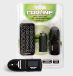CARLINE CMP-005 FM-трансмиттер автомобильный + мобильный MP3-плеер, LCD с подсветкой, поддержка MP3,WMA, USB-порт, встроенная память 4 Гб, AUX выход, пульт дистанционного управления