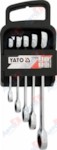 YATO YT-5038_Набор ключей накидных, трещеточных, 5 пр: 8x9, 10x11, 12x13, 14x15, 17x19 мм, в пласт. держа
