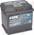EXIDE Premium EA530 53Ah 540A (R+) (207x175x190)