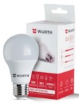 WURTH 59776027072 Лампа светодиодная цоколь:E27, форма: А60, 7W, 220/240v, 15000 часов работы, 4100K