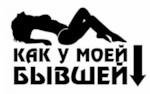 AUTOSTICKERZ ASZ0011 Наклейка на авто "Как у моей бывшей" 12х7 см