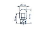 NARVA 17632 W21W 12V-21W без цоколя