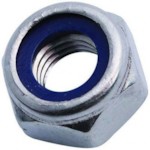 WRT 21382 Гайка с контрящим кольцом M10x1.5 mm, S16 (ключ 16), H8.56 (высота), DIN985, оцинкованная