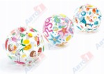 INTEX Надувной мяч Lively Print, 51 см, (от 3 лет, цвета в ассортименте)