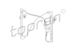 TOPRAN 111 255 == 6K4837401P VW Polo 95-01 F LH Стеклопод электрич без мотора (4х дверн)