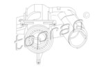 TOPRAN 102 413 == 321905851D VW G2 замок вала руля+пдш