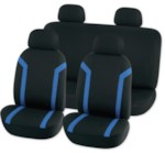 ARNEZI A0508008 Комплект чехлов-рубашек на сиденья с подголовниками Черный с Синей полосой