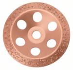 BOSCH 2.608.600.367 Шлифкруг чашечный твердосплавный для УШМ 180-22.23 мм крупнозернистый, скошенный