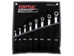 TOPTUL Набор ключей накидн. 6-22мм 8шт (черное полотно) (GPAI0802)