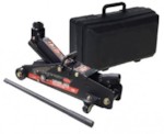 ROCK FORCE TH22501C Домкрат подкатной гидравлический 2,5т с фиксацией в кейсе (h min 140мм, h max 387мм)