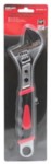 BaumAuto BM-02002-08 Ключ разводной с прорезиненной рукояткой и профильными отверстиями в корпусе под гайки (6гр.-5, 8мм; 12гр-13мм) 8"-200мм, в блистере