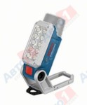 BOSCH 06014A0000 Фонарь аккумуляторный. 12 V, 10 диодов, регулировка угла до 200°, время 6 ч, 139x50x68 мм
