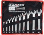 YATO YT-0380_Набор ключей рожковых 10 пр: 6х7, 8х9, 10х11, 12х13, 14х15, 16х17, 18х19, 20х22, 21х23, 24х2
