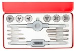 MATRIX 77345 Набор метчиков и плашек М3 - М10, 14 предм