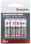 WURTH 8270014 Элемент питания алкалиновый AA/LR6-1.5V (упак. - 4 шт)