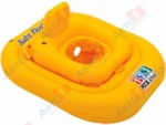 INTEX Надувной круг для плавания с сиденьем Pool School Deluxe, 79х79 см, (от 1 до 2 лет)